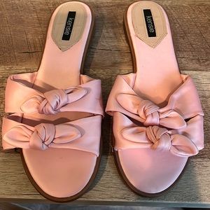 Pink Satin Sandals Size 10